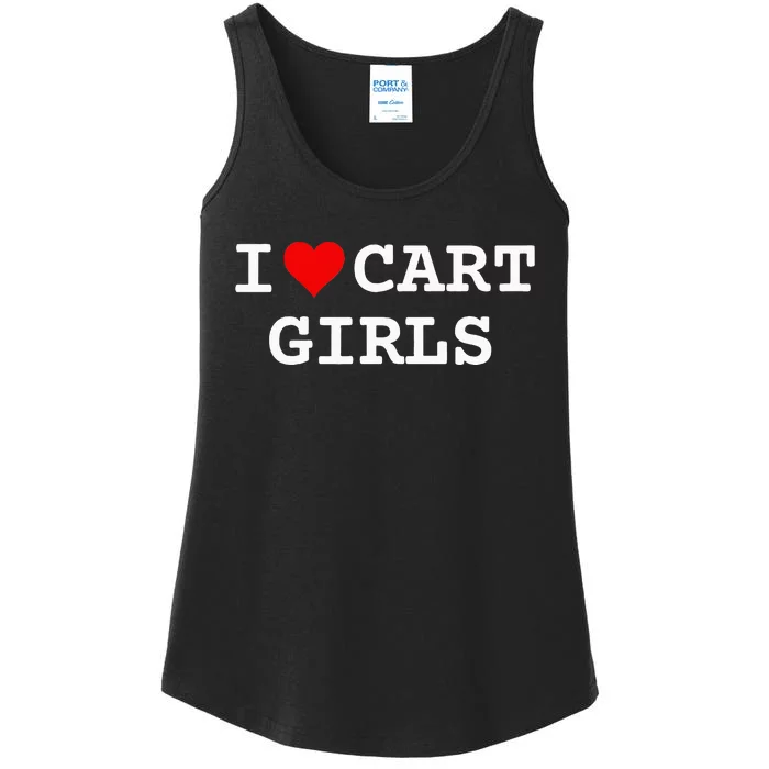 I Love Cart Girl Golf Funny Ladies Essential Tank