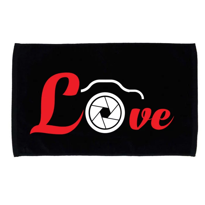 I Love Camera Graphic Design For Funny Photographers Gift Microfiber Hand Towel