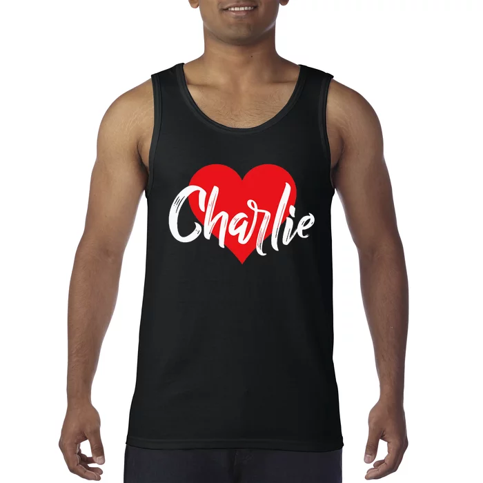 I Love Charlie First Name I Heart Named Tank Top