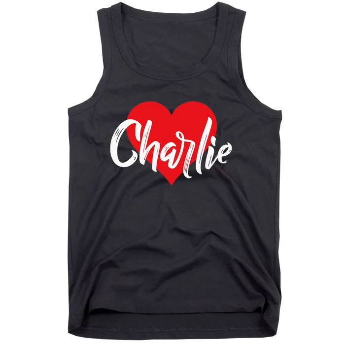 I Love Charlie First Name I Heart Named Tank Top