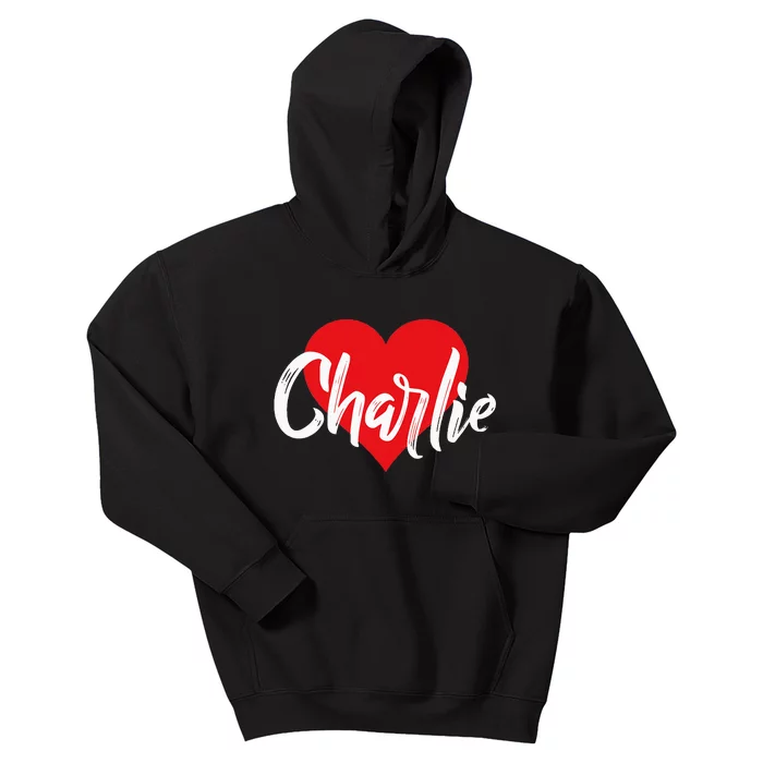 I Love Charlie First Name I Heart Named Kids Hoodie