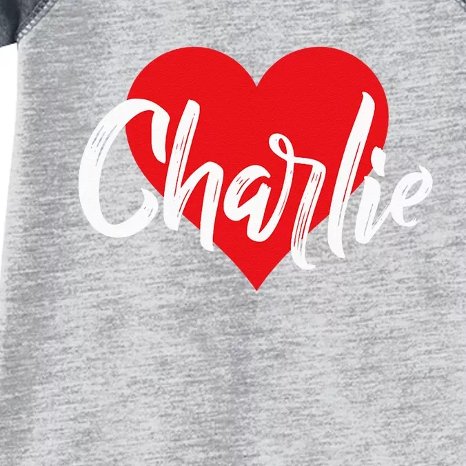 I Love Charlie First Name I Heart Named Infant Baby Jersey Bodysuit