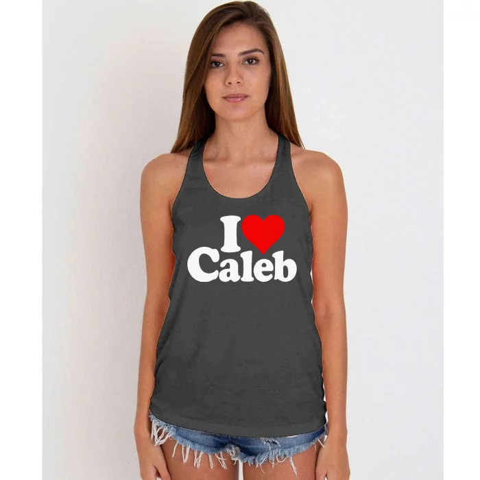 I Love Caleb Women's Knotted Racerback Tank