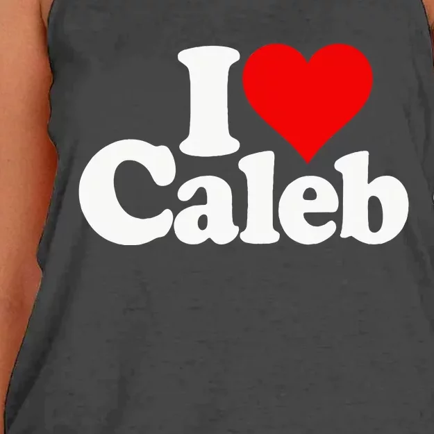 I Love Caleb Women's Knotted Racerback Tank