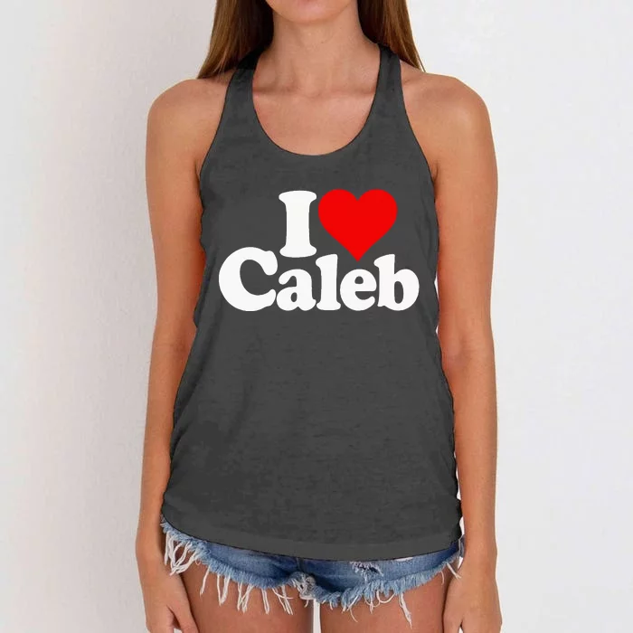 I Love Caleb Women's Knotted Racerback Tank