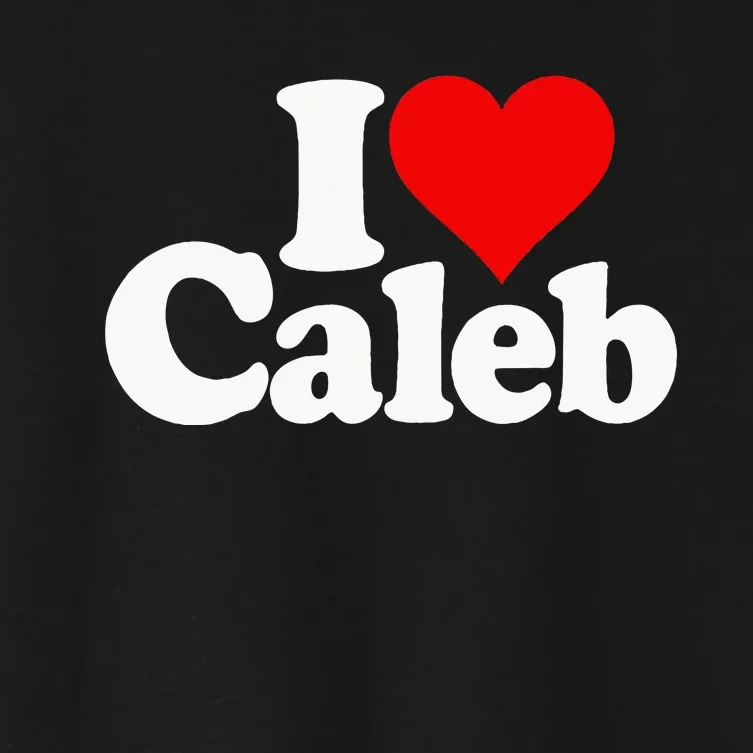 I Love Caleb Women's Crop Top Tee