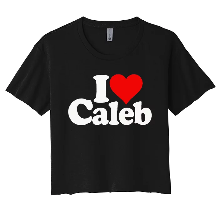 I Love Caleb Women's Crop Top Tee