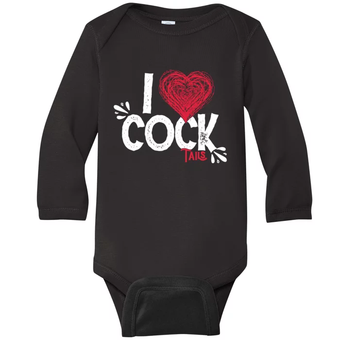 I Love Cocktails Drinking Pun Funny Cocktail Gift Baby Long Sleeve Bodysuit