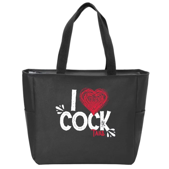 I Love Cocktails Drinking Pun Funny Cocktail Gift Zip Tote Bag