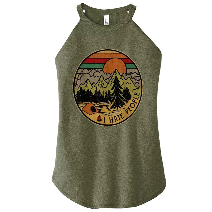 I Love Camping I Hate People Outdoors Women’s Perfect Tri Rocker Tank