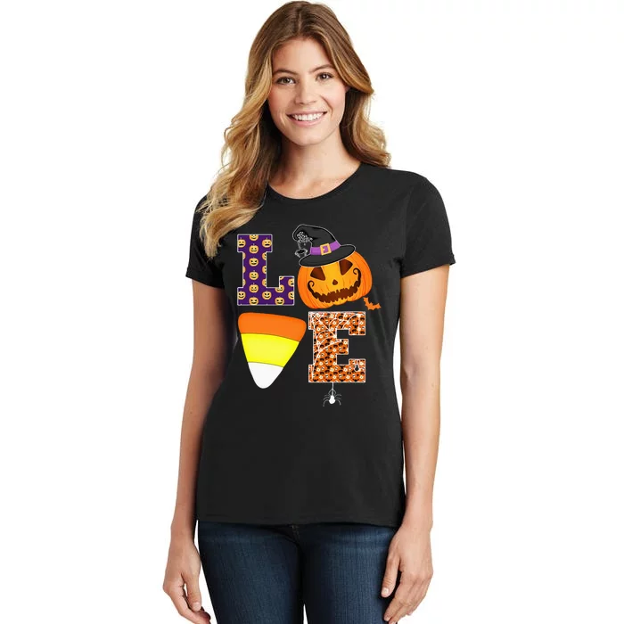 I Love Candy Funny Candy Corn Halloween Women's T-Shirt