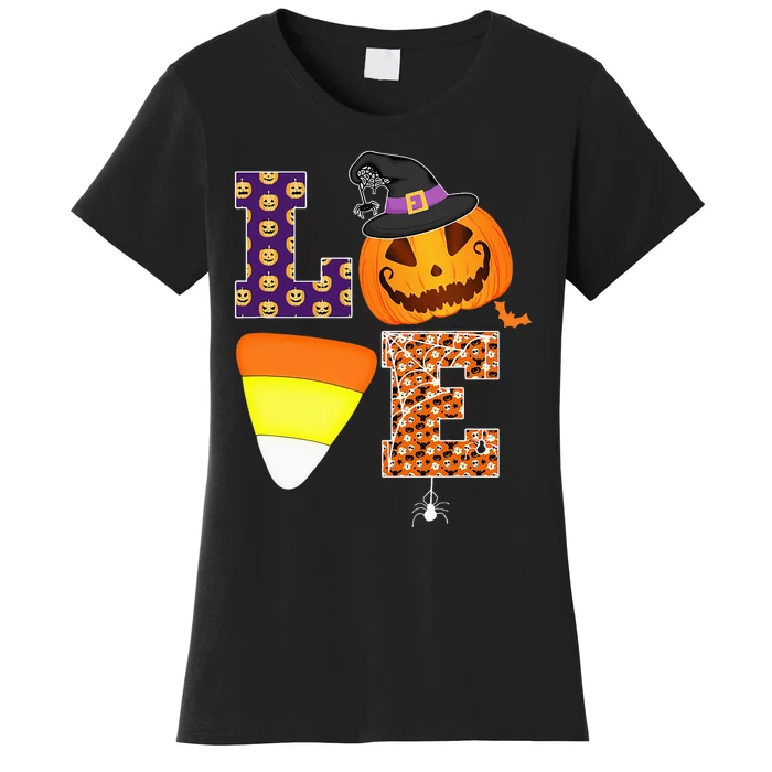 I Love Candy Funny Candy Corn Halloween Women's T-Shirt