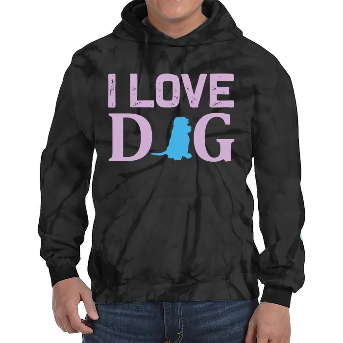 I Love Dog Tie Dye Hoodie