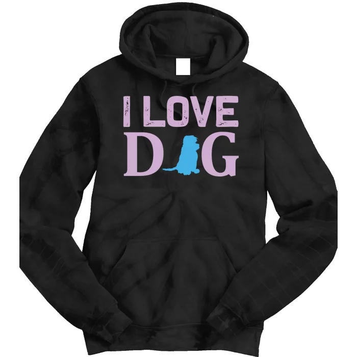 I Love Dog Tie Dye Hoodie