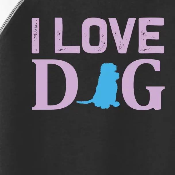 I Love Dog Toddler Fine Jersey T-Shirt