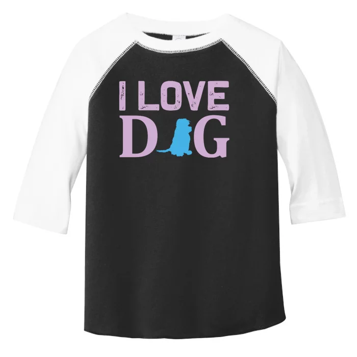 I Love Dog Toddler Fine Jersey T-Shirt