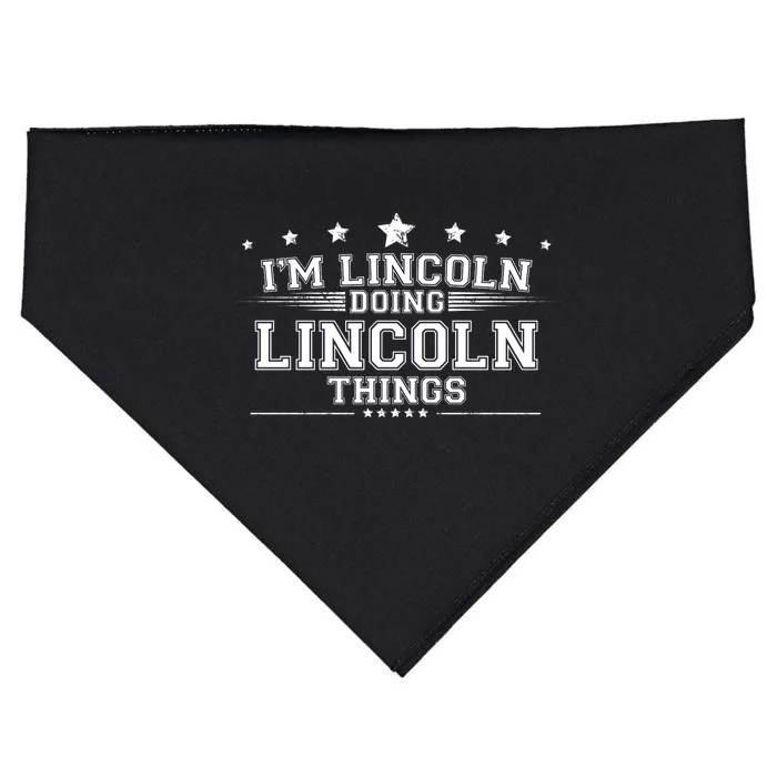 Im Lincoln Doing Lincoln Things USA-Made Doggie Bandana