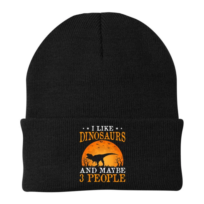 I Like Dinosaurs And Maybe 3 People Knit Cap Winter Beanie