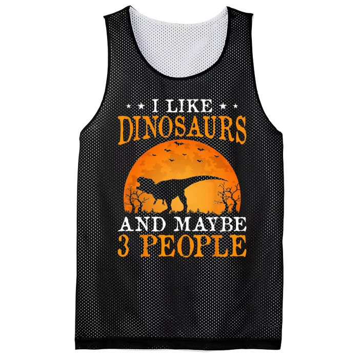 I Like Dinosaurs And Maybe 3 People Mesh Reversible Basketball Jersey Tank