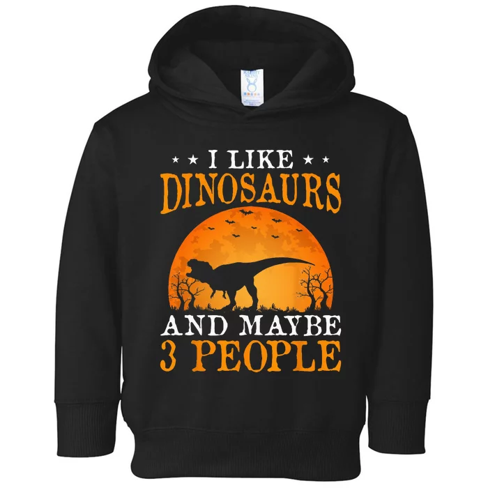 I Like Dinosaurs And Maybe 3 People Toddler Hoodie