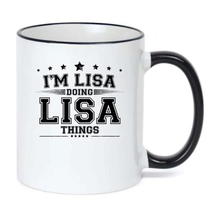 Im Lisa Doing Lisa Things Black Color Changing Mug