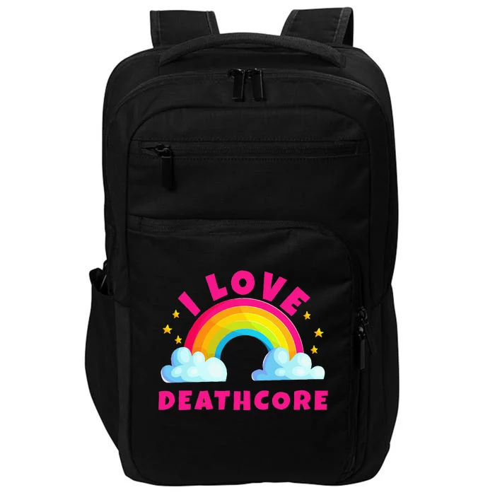 I Love Deathcore S Sarcastic Metal Deathcore Music Impact Tech Backpack