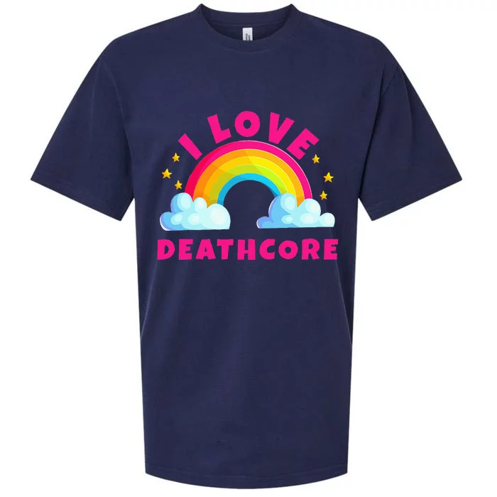 I Love Deathcore S Sarcastic Metal Deathcore Music Sueded Cloud Jersey T-Shirt