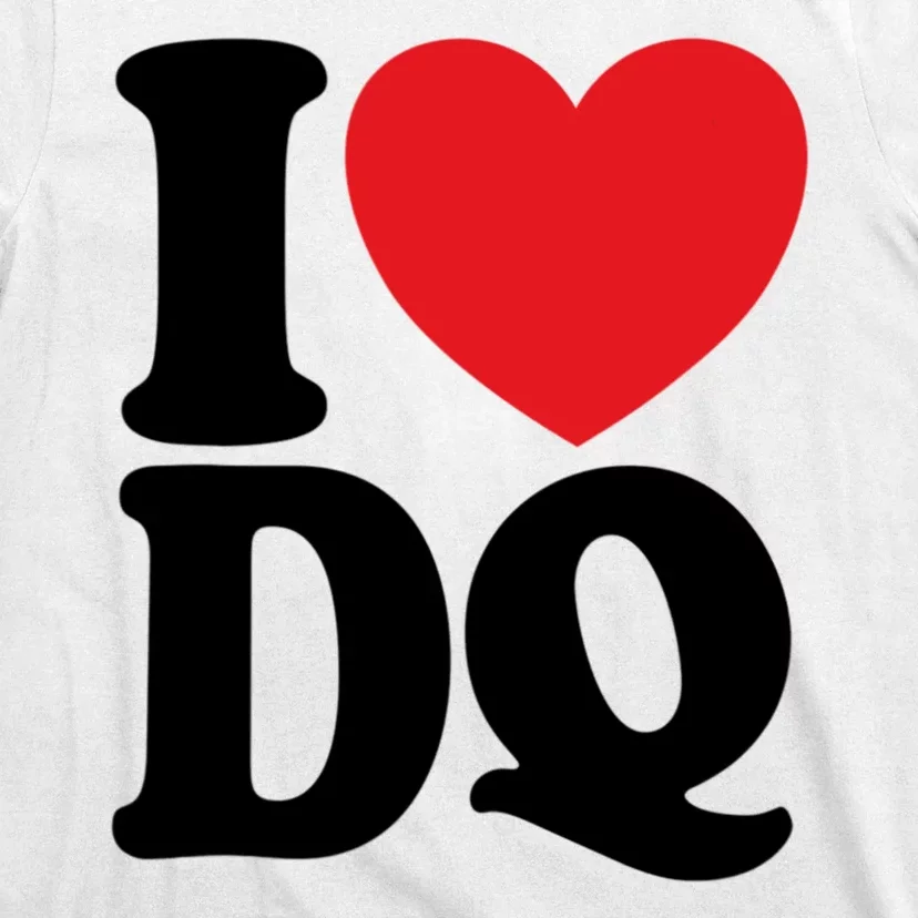 I Love Dq I Heart Dq Initials Hearts T-Shirt