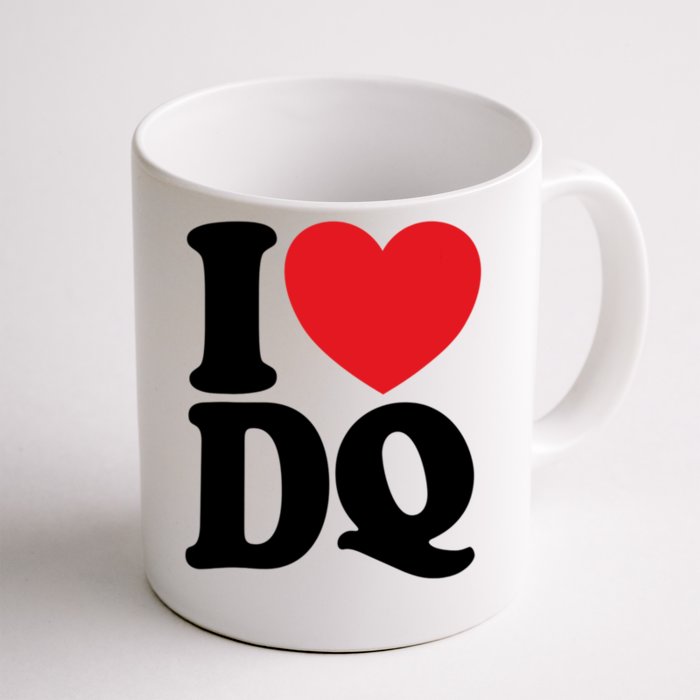 I Love Dq I Heart Dq Initials Hearts Front & Back Coffee Mug