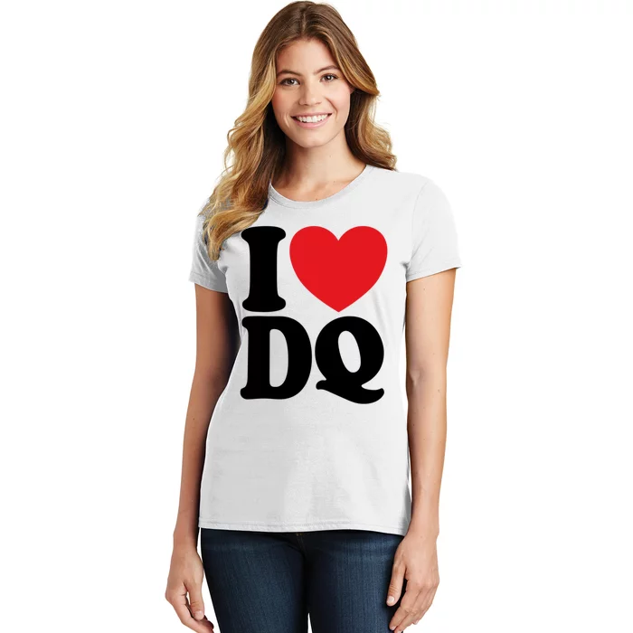 I Love Dq I Heart Dq Initials Hearts Women's T-Shirt