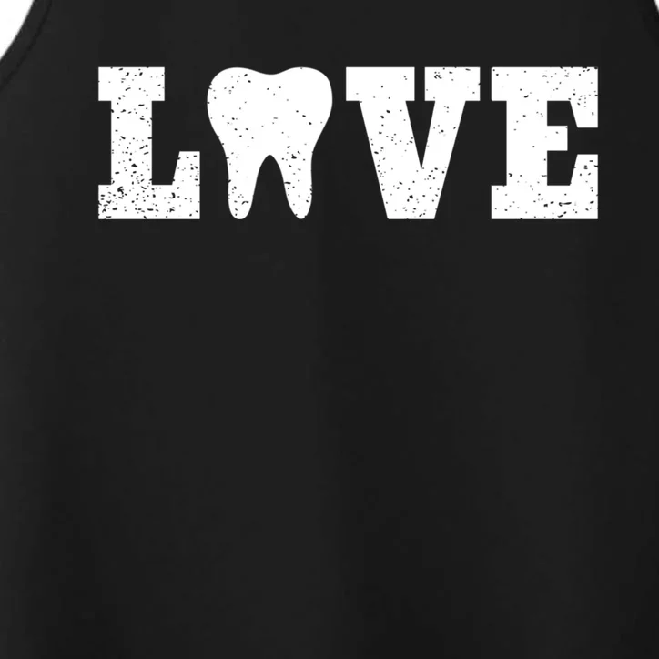 I Love Dental Hygienist Assistants Gift Dentist Gift Performance Tank