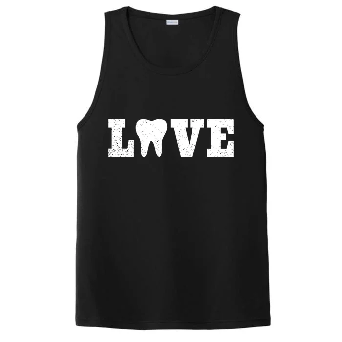 I Love Dental Hygienist Assistants Gift Dentist Gift Performance Tank