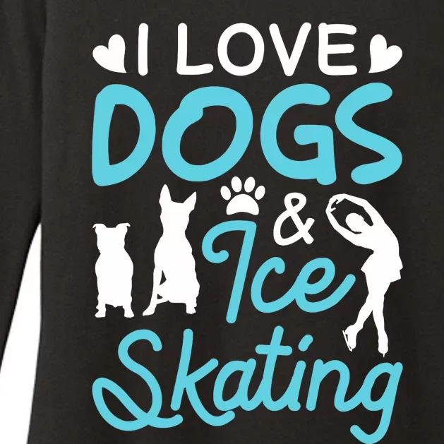 I Love Dogs And Ice Skating Womens CVC Long Sleeve Shirt