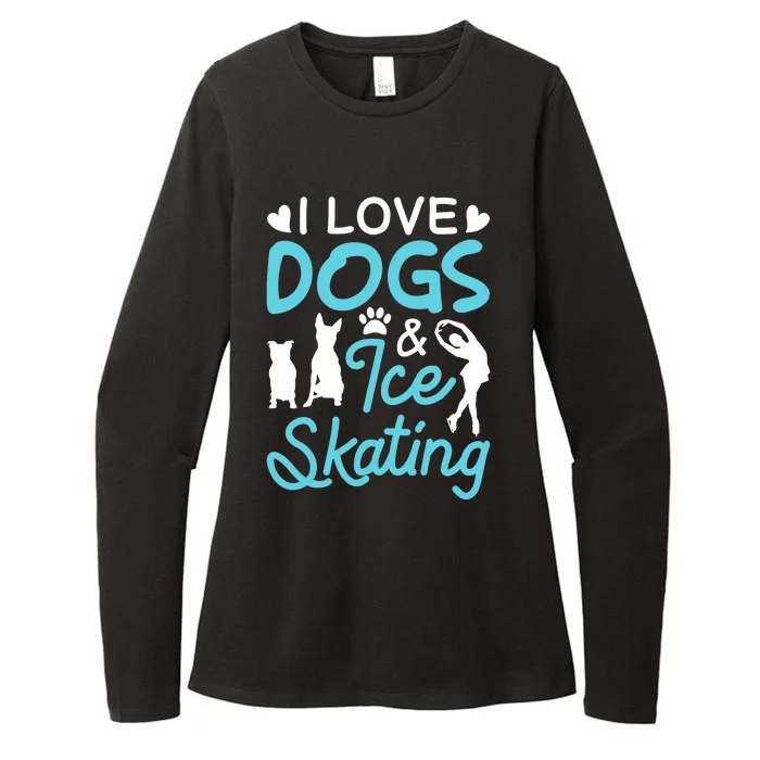 I Love Dogs And Ice Skating Womens CVC Long Sleeve Shirt