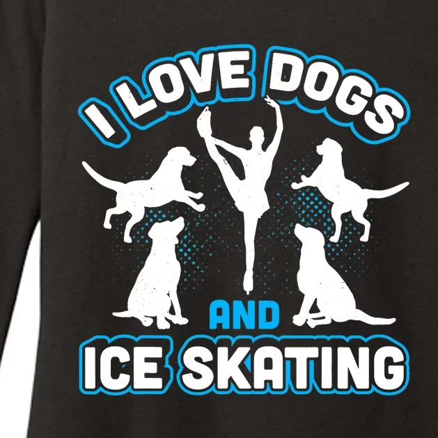 I Love Dogs And Ice Skating Womens CVC Long Sleeve Shirt