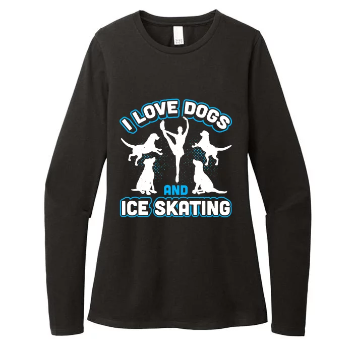 I Love Dogs And Ice Skating Womens CVC Long Sleeve Shirt