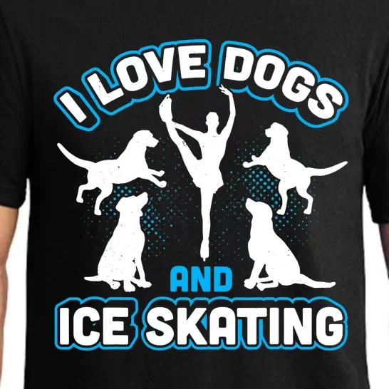 I Love Dogs And Ice Skating Pajama Set