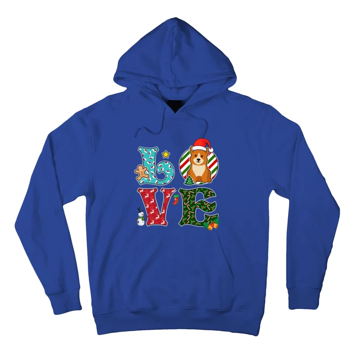 I Love Dog Pembroke Welsh Corgi Christmas Gift Hoodie