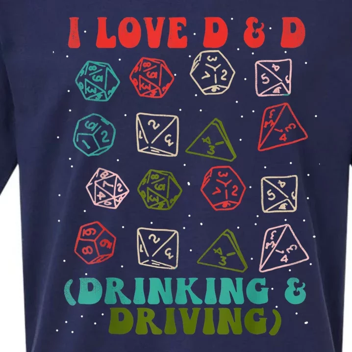 I Love D And D Drinking And Driving Sueded Cloud Jersey T-Shirt