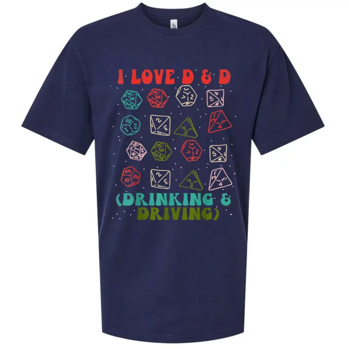 I Love D And D Drinking And Driving Sueded Cloud Jersey T-Shirt