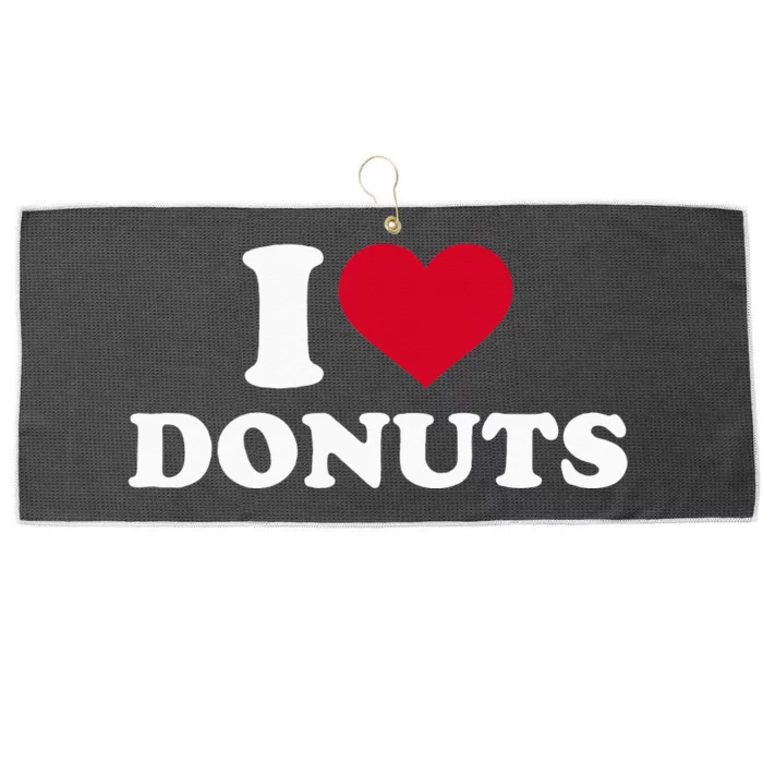 I Love Donuts Large Microfiber Waffle Golf Towel