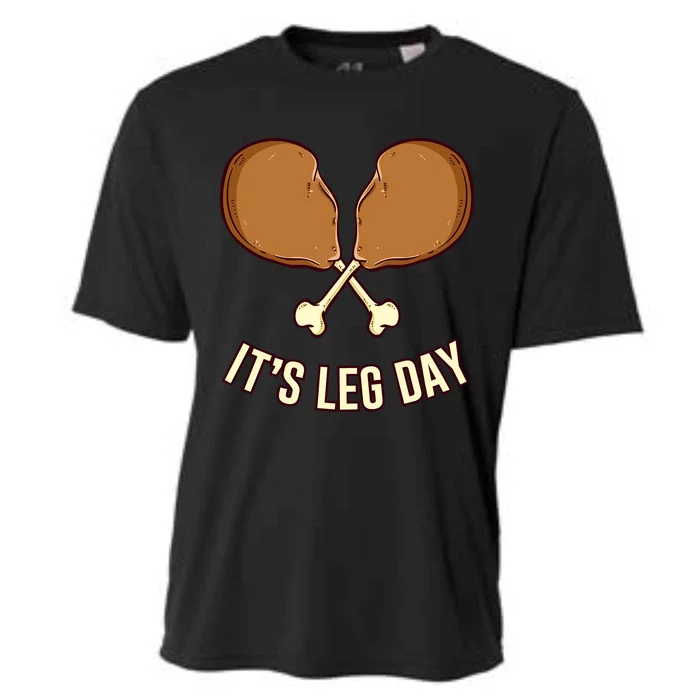 Its Leg Day Thanksgiving Gift Cooling Performance Crew T-Shirt