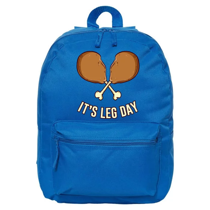 Its Leg Day Thanksgiving Gift 16 in Basic Backpack