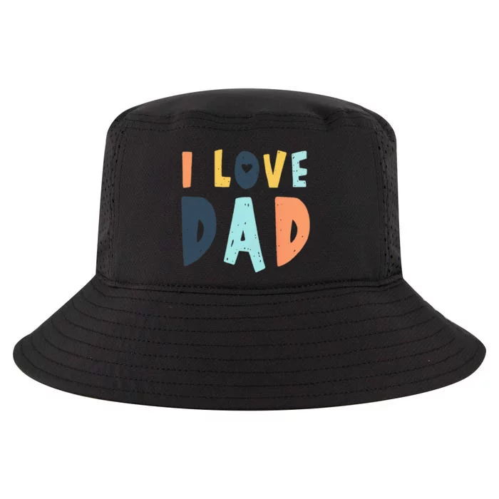 I Love Dad Retro Daddy Jokes From Daughter Son Wife Cool Comfort Performance Bucket Hat