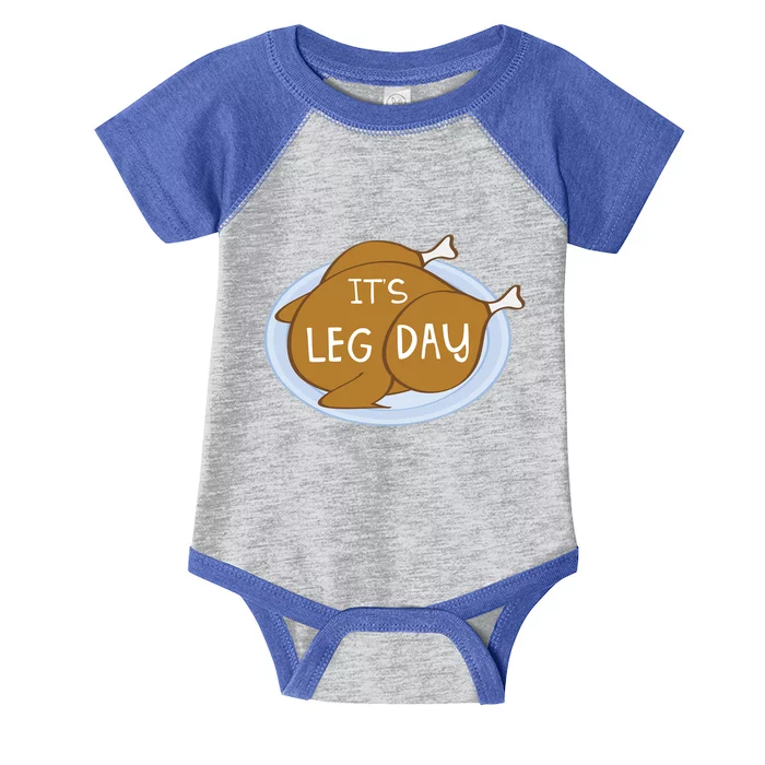 Its Leg Day For Fitness Enthusiasts On Thanksgiving Gift Infant Baby Jersey Bodysuit