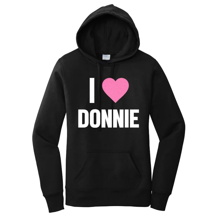 I Love Donnie Heart Women's Pullover Hoodie