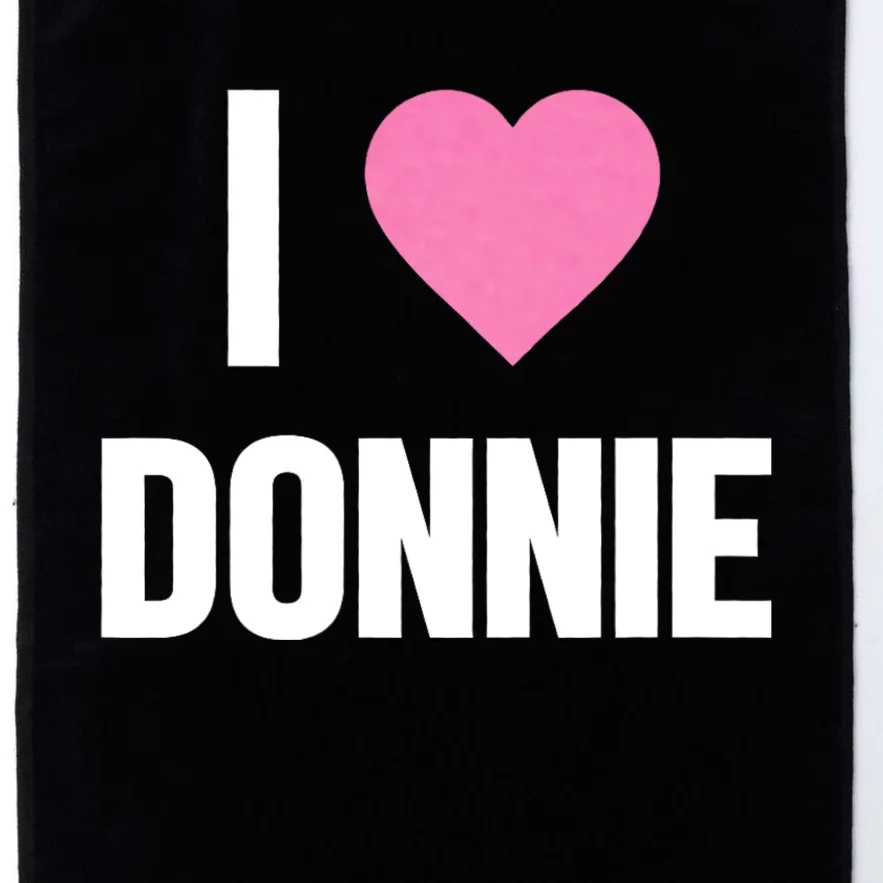 I Love Donnie Heart Platinum Collection Golf Towel