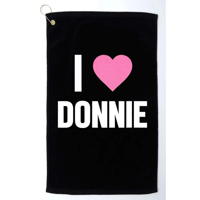 I Love Donnie Heart Platinum Collection Golf Towel