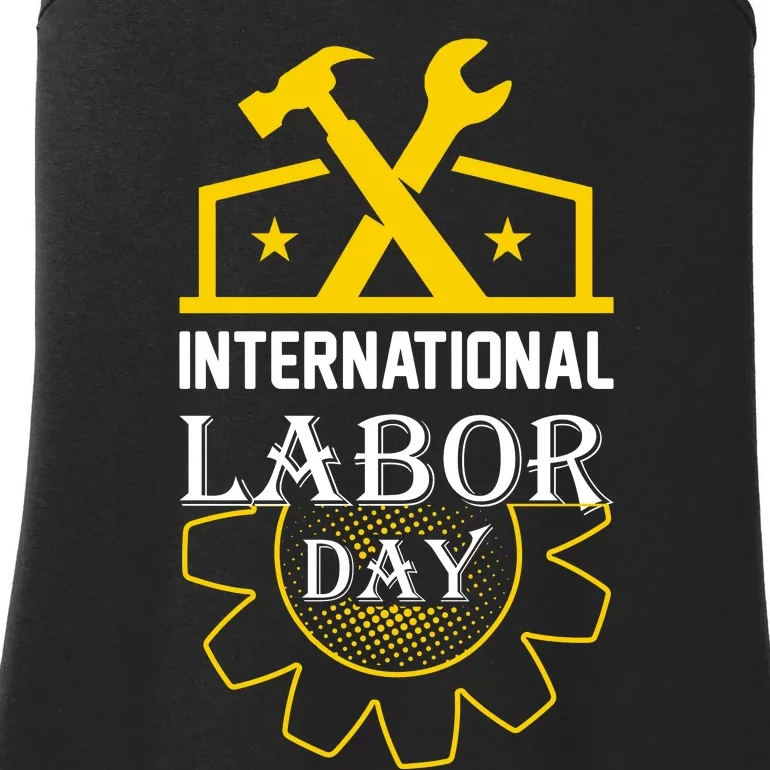 International Labor Day 2024 Celebration Graphic Ladies Essential Tank