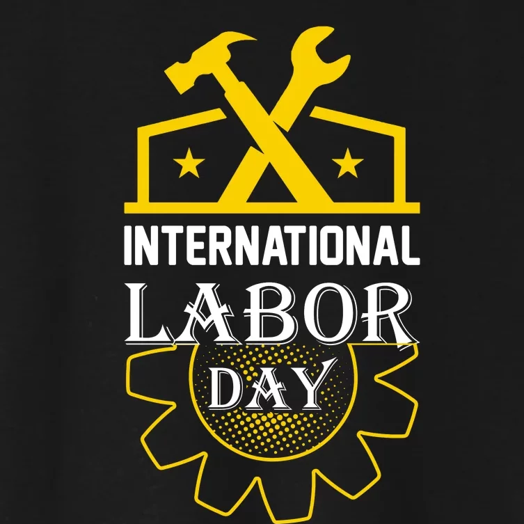 International Labor Day 2024 Celebration Graphic Women's Crop Top Tee